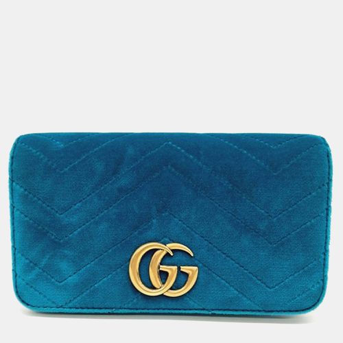 Gucci Marmont Velvet Mini Crossbody Bag - Gucci - Modalova