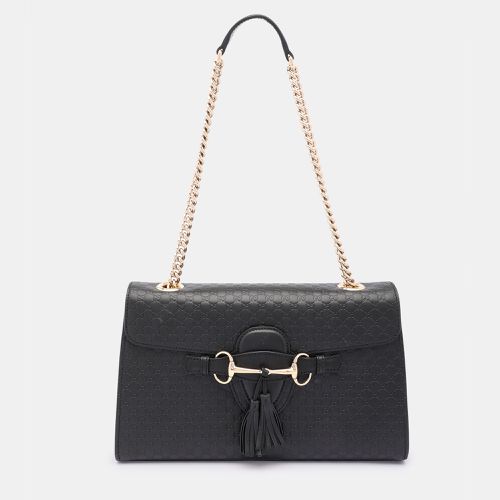 Gucci Black Microguccissima Leather Medium Emily Chain Shoulder Bag - Gucci - Modalova