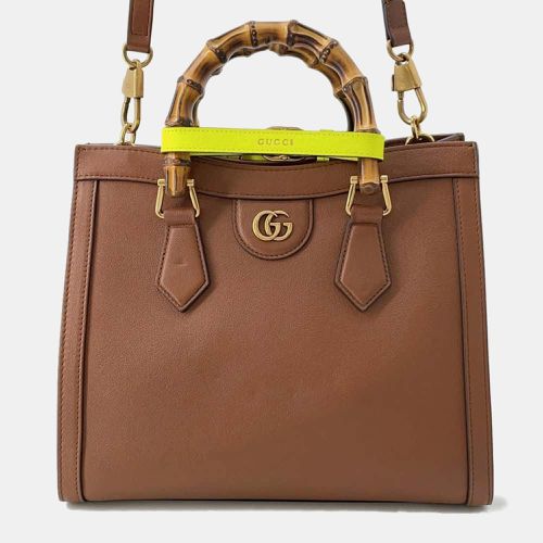 Gucci Leather Small Diana NM Bamboo Handle Tote Bag - Gucci - Modalova