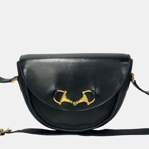 Gucci Black Leather Vintage Horsebit Shoulder Bag - Gucci - Modalova