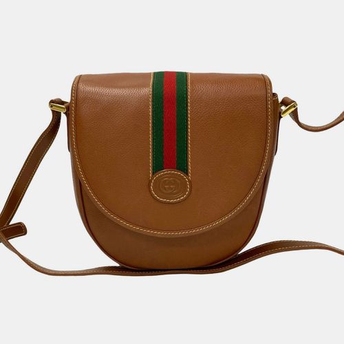 Gucci Brown Leather Sherry Line GG Shoulder Bag - Gucci - Modalova