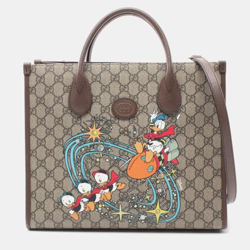 Gucci Brown Canvas GG Supreme Donald Duck Tote Bag - Gucci - Modalova