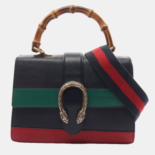 Gucci Blue Leather Bamboo Medium Dionysus Top Handle Bag - Gucci - Modalova