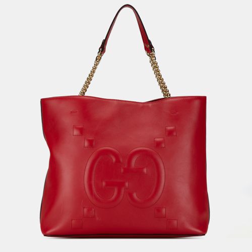 Gucci Red Leather Apollo Tote Bag - Gucci - Modalova