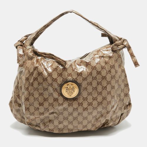 Gucci Beige GG Crystal Canvas Hysteria Hobo - Gucci - Modalova