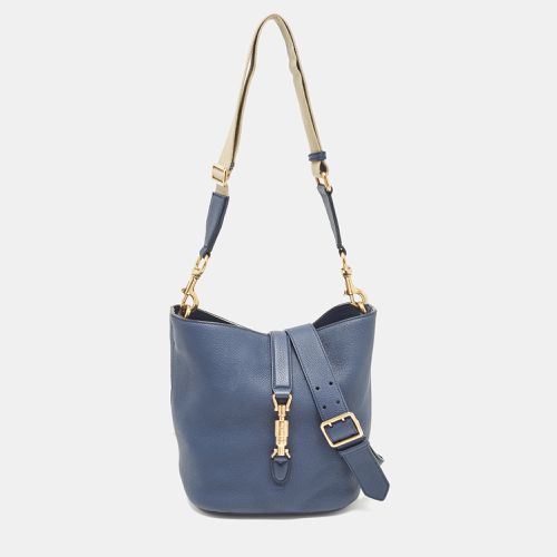 Gucci Navy Blue Leather Small Jackie Bucket Bag - Gucci - Modalova