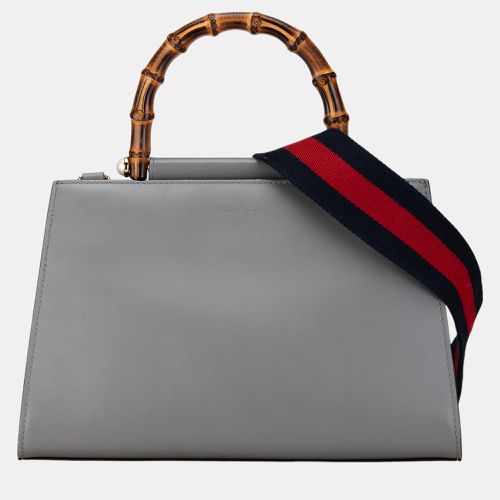 Gucci Grey Small Leather Nymphaea Satchel - Gucci - Modalova