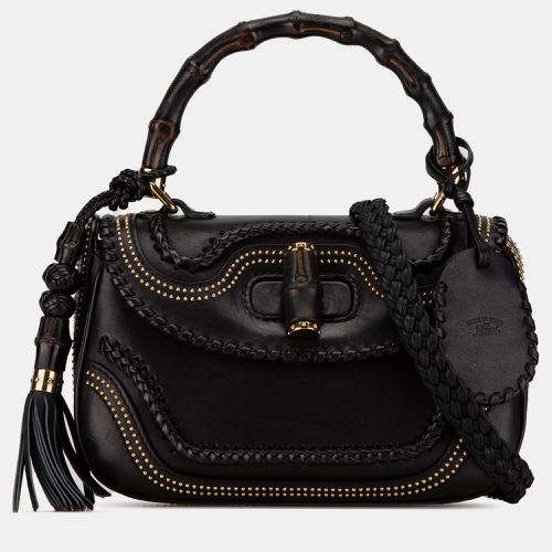 Gucci Medium Studded New Bamboo Tassel Satchel Bag - Gucci - Modalova