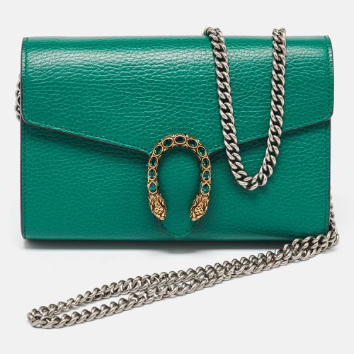 Gucci Green Leather Dionysus Wallet on Chain - Gucci - Modalova