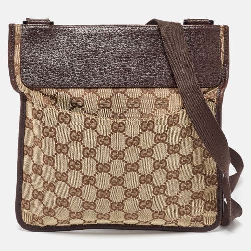 Gucci Beige GG Canvas and Leather Crossbody Bag - Gucci - Modalova