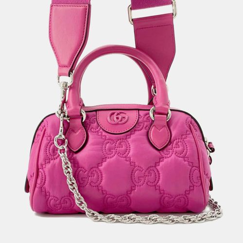 Gucci Pink GG Embossed Nylon and Leather Mini Shoulder Bag - Gucci - Modalova