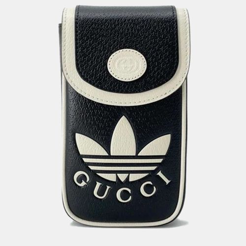 Gucci X Adidas Black/White Leather Phone Case Shoulder Bag - Gucci - Modalova