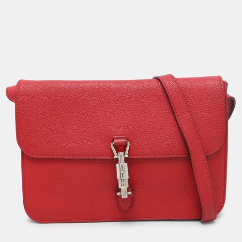 Gucci Red Leather Jackie Flap Shoulder Bag - Gucci - Modalova