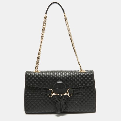 Gucci Black Microguccissima Leather Medium Emily Chain Shoulder Bag - Gucci - Modalova