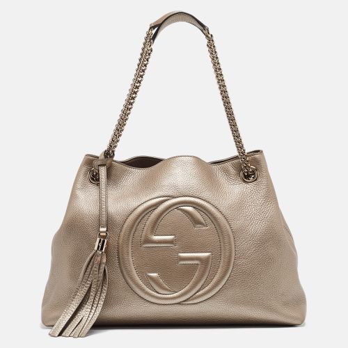 Gucci Gold Leather Medium Soho Shoulder Bag - Gucci - Modalova