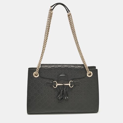 Gucci Black Guccissima Leather Large Emily Shoulder Bag - Gucci - Modalova