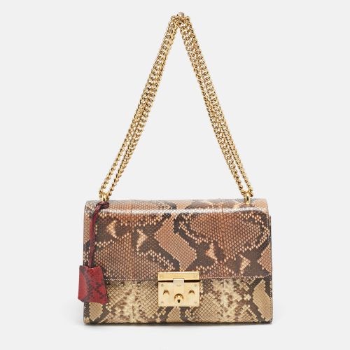 Gucci Beige/Red Python Medium Padlock Shoulder Bag - Gucci - Modalova