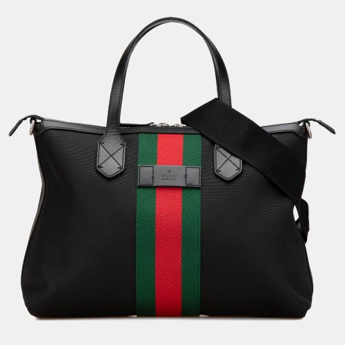 Gucci Black Techno Canvas Web Satchel - Gucci - Modalova