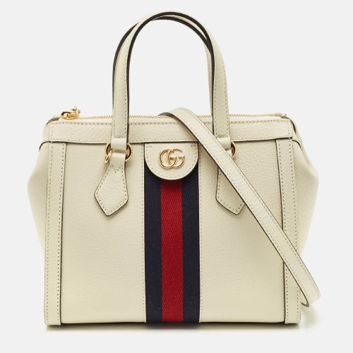 Gucci White Leather Vintage Web Ophidia Small Tote - Gucci - Modalova