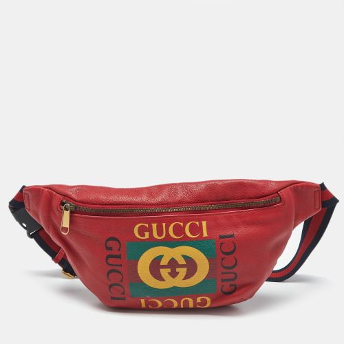 Gucci Red Leather Logo Web Belt Bag - Gucci - Modalova