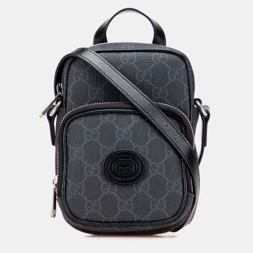 Gucci Grey Mini GG Supreme Interlocking G Satchel - Gucci - Modalova