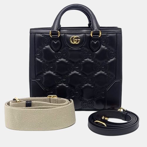 Gucci Black Leather Matrasse Mini Top Handle Bag - Gucci - Modalova