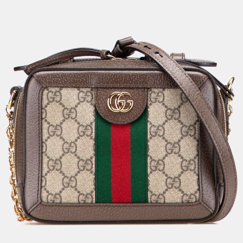 Gucci Brown Mini GG Supreme Web Ophidia Satchel - Gucci - Modalova