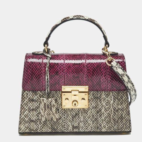 Gucci Beige/Magenta Python Small Padlock Top Handle Bag - Gucci - Modalova