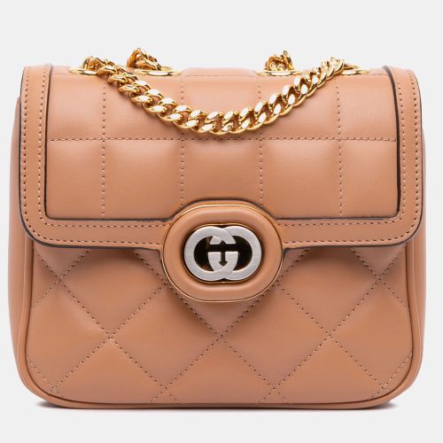 Gucci Brown Mini Leather Deco Chain Shoulder Bag - Gucci - Modalova