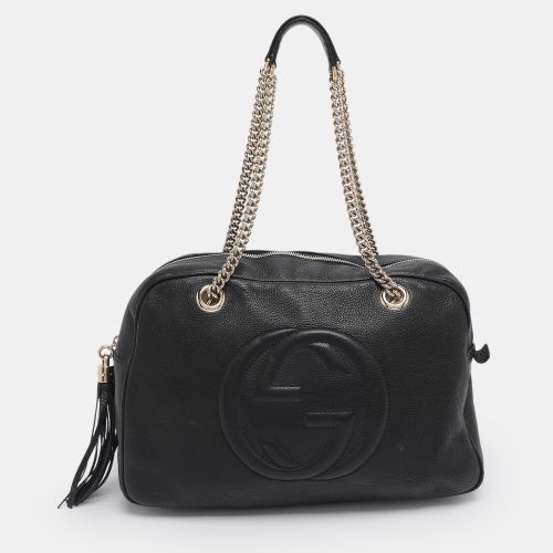 Gucci Black Leather Large Soho Shoulder Bag - Gucci - Modalova