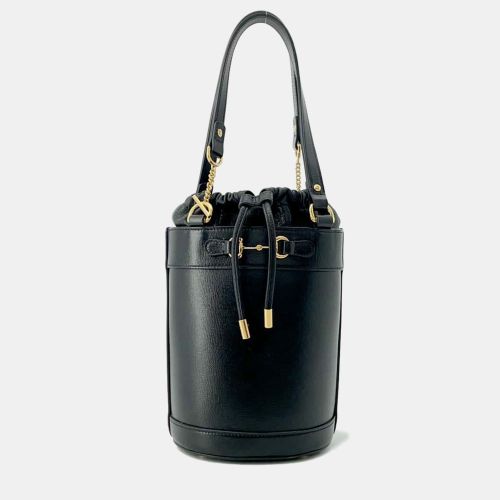 Gucci Black Leather Horsebit 1955 Bucket Bag - Gucci - Modalova