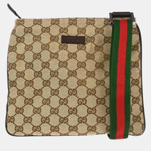 Gucci Brown Canvas GG Shoulder Bag - Gucci - Modalova