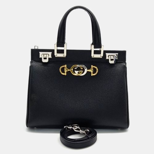 Gucci Black Leather Zumi Small Top Handle Bag - Gucci - Modalova