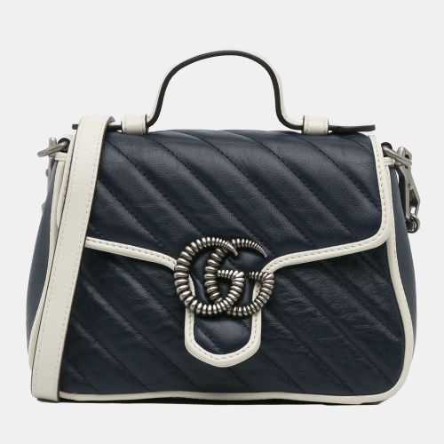 Leather Mini GG Marmont Torchon Top Handle Bag - Gucci - Modalova