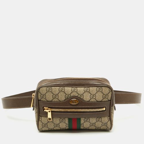 Ebony GG Supreme Canvas and Leather Small Ophidia Belt Bag - Gucci - Modalova