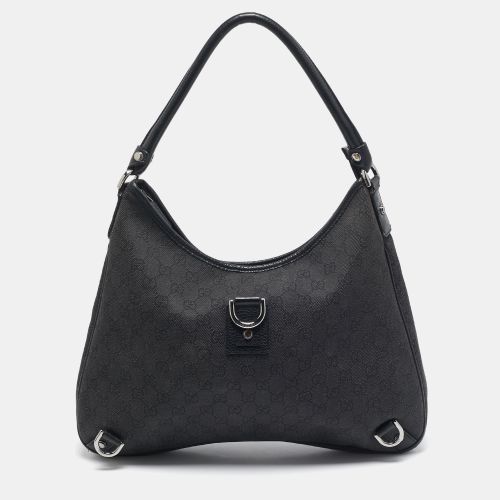 Canvas Large Abbey D-Ring Hobo - Gucci - Modalova