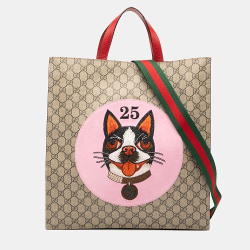 Gucci Beige GG Supreme Web Bosco Satchel - Gucci - Modalova