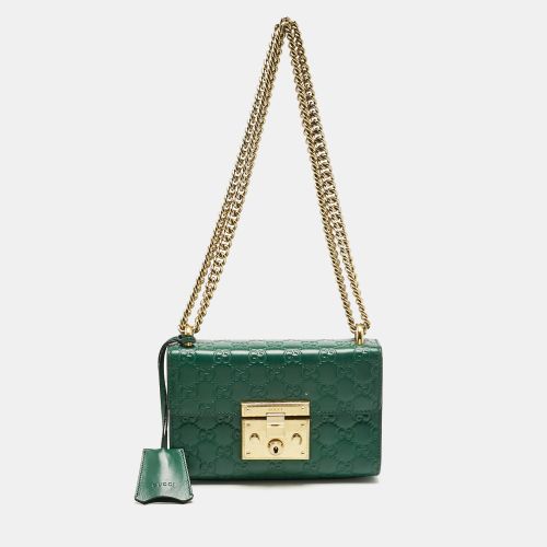 Gucci Green Guccissima Leather Small Padlock Shoulder Bag - Gucci - Modalova
