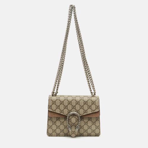 Gucci Beige GG Supreme Canvas and Suede Small Dionysus Shoulder Bag - Gucci - Modalova