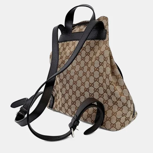 Drawstring Backpack Mini GG Canvas Leather Backpack Bag - Gucci - Modalova