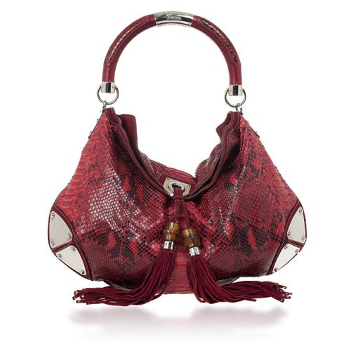 Gucci Gold Red Python Large Babouska Indy Top Handle Bag - Gucci - Modalova