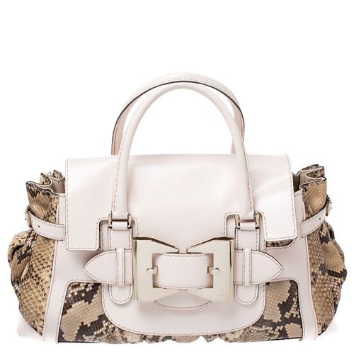 Gucci Beige/Brown Python and Leather Large Queen Satchel - Gucci - Modalova