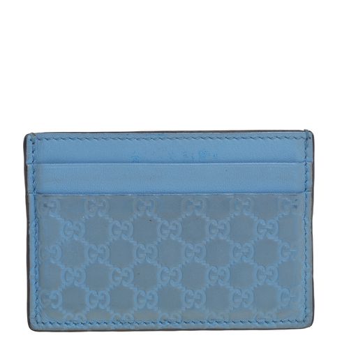 Gucci Blue Microguccissima Leather Card Holder - Gucci - Modalova