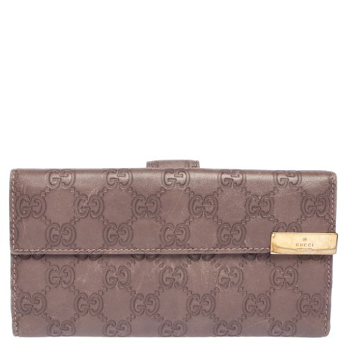 Gucci Purple Guccissima Leather Trademark Continental Wallet - Gucci - Modalova