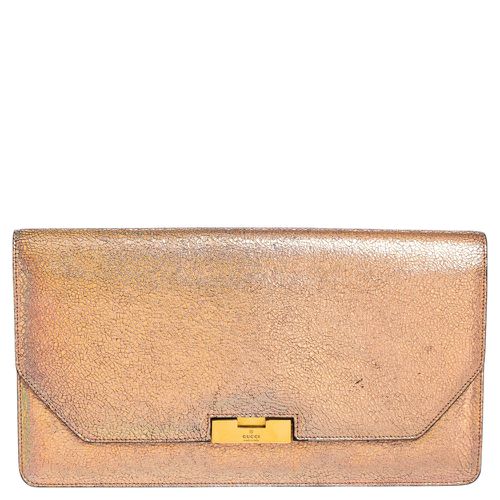 Gucci Iridescent Pink Crackled Leather 58 Clutch - Gucci - Modalova