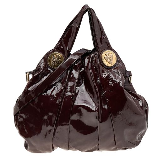 Gucci Burgundy Patent Leather Large Hysteria Tote - Gucci - Modalova