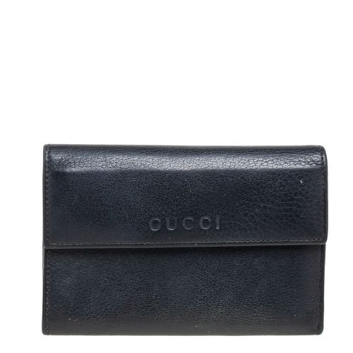 Gucci Black Leather French Trifold Wallet - Gucci - Modalova