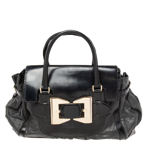 Gucci Black Leather Large Dialux Queen Tote - Gucci - Modalova