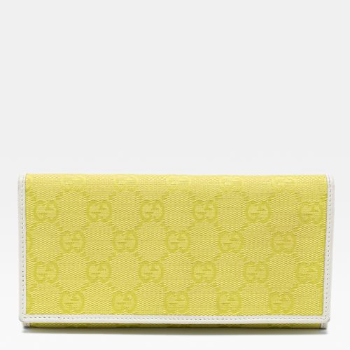 White GG Canvas and Leather Continental Wallet - Gucci - Modalova