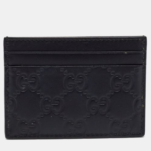 Gucci Black Guccissima Leather Card Holder - Gucci - Modalova